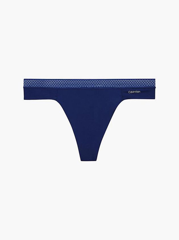 Calvin Klein USA Seductive Comfort Womens Thong Blue 5684029-US